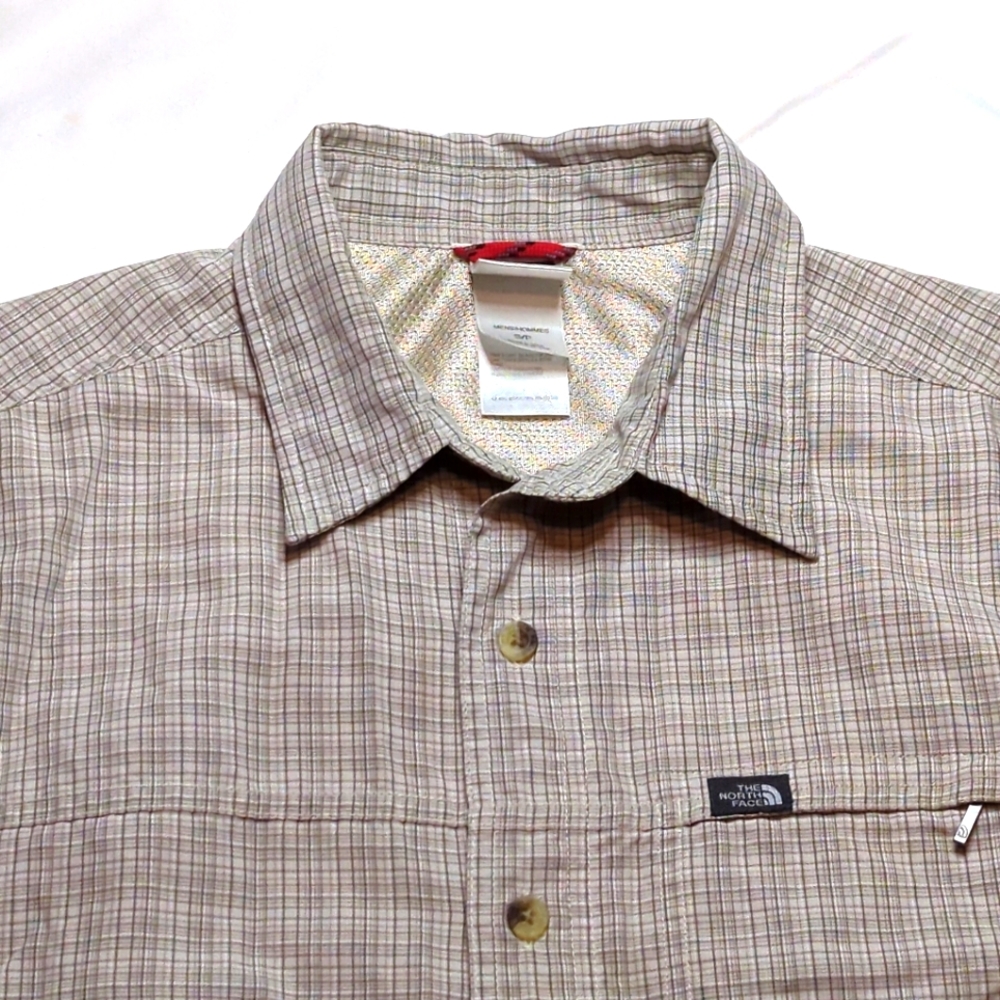 The North Face Shirt Men's Small Adult Check Long Sleeve Button Up Men Modal.